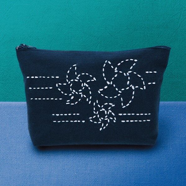 オリムパス 215 刺し子キット ポーチ 風車