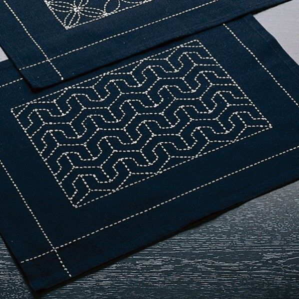 オリムパス 167 刺し子キット ランチョンマット 亀甲柄