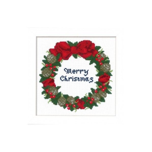 オリムパス製絲 刺しゅうキット 木の実のリース X-106