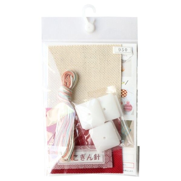 オリムパス製絲(Olympus Thred) こぎんキット くるみボタン四角 おうち 3cm×3cm