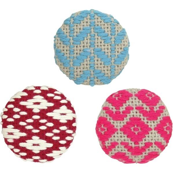 オリムパス製絲 こぎんキット くるみボタン お花 3個セット こぎん56