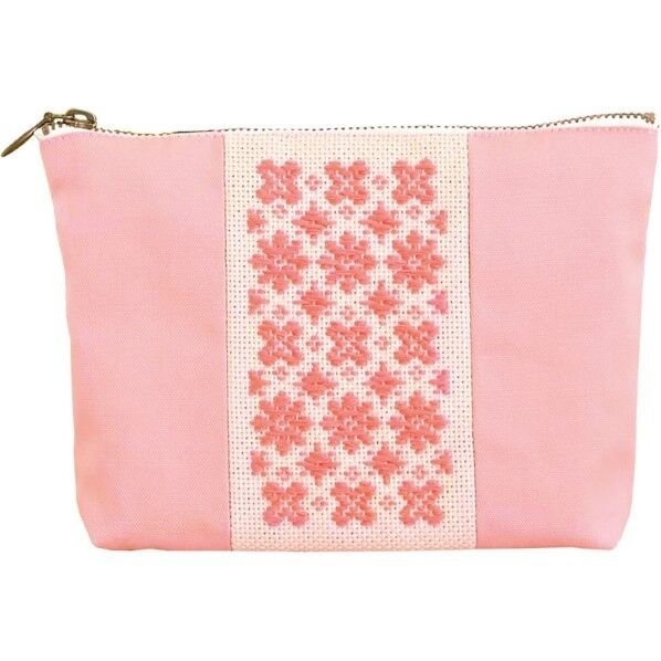 オリムパス製絲 こぎんキット 切り替えポーチ ピンク こぎん52