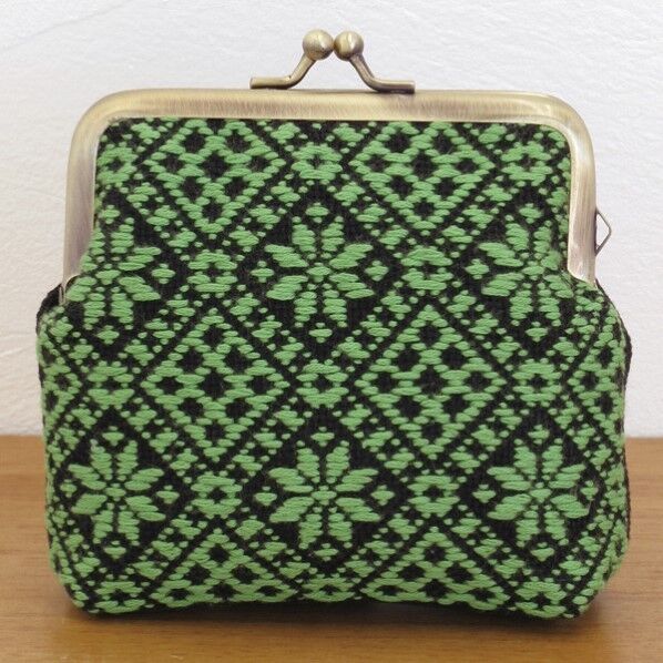 オリムパス製絲 こぎんキット がま口ポーチ角型 黒 39