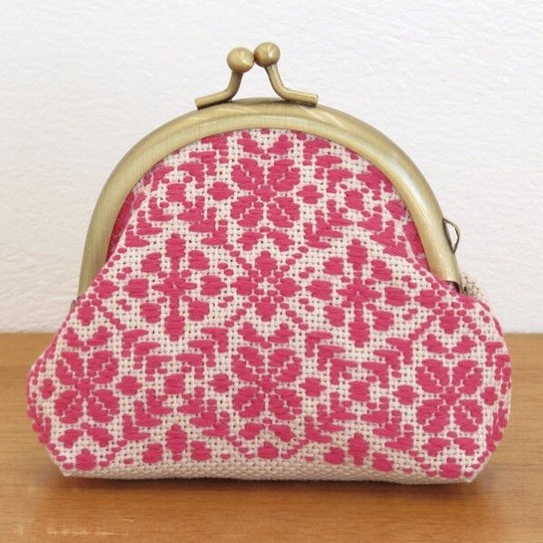 オリムパス製絲 こぎんキット がま口ポーチ丸型 ベージュ 36