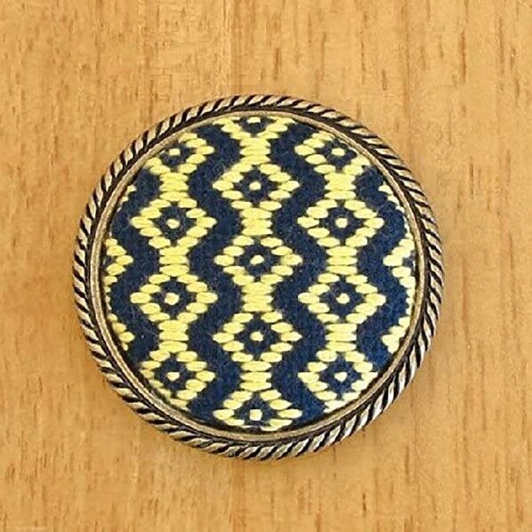 オリムパス製絲 こぎんキット ブローチ 紺 34