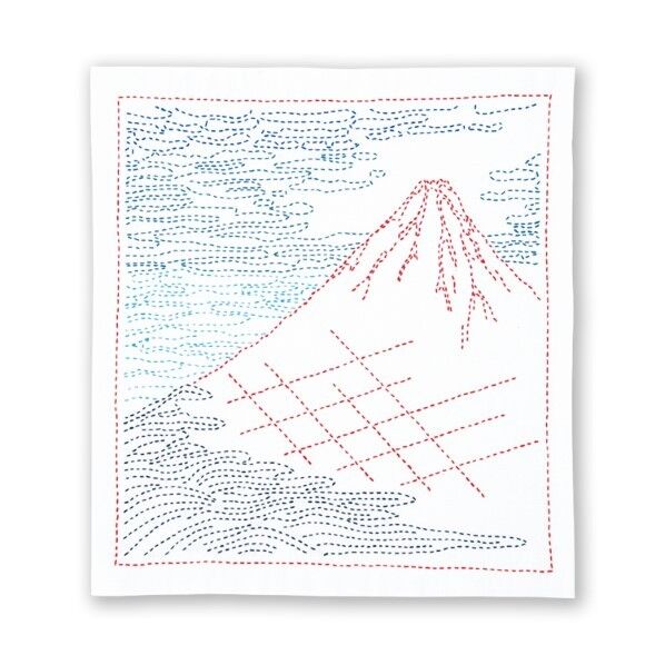 オリムパス製絲 葛飾北斎富嶽三十六景 刺し子キット「」(がいふうかいせい) SK-409