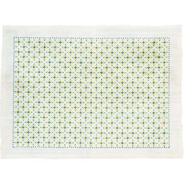 オリムパス製絲 一目刺しキット ランチョンマット 雪の結晶 生成 SK-338