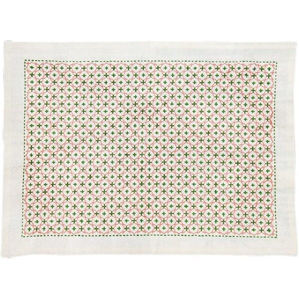 オリムパス製絲 一目刺しキット ランチョンマット 十字花刺し 生成 SK-337