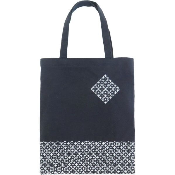 オリムパス製絲 刺し子キット 一目刺しのミニバッグ 紺 SK-323