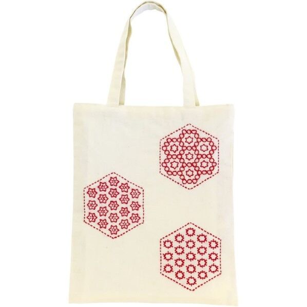 オリムパス製絲 刺し子キット 一目刺しのミニバッグ 生成 SK-322