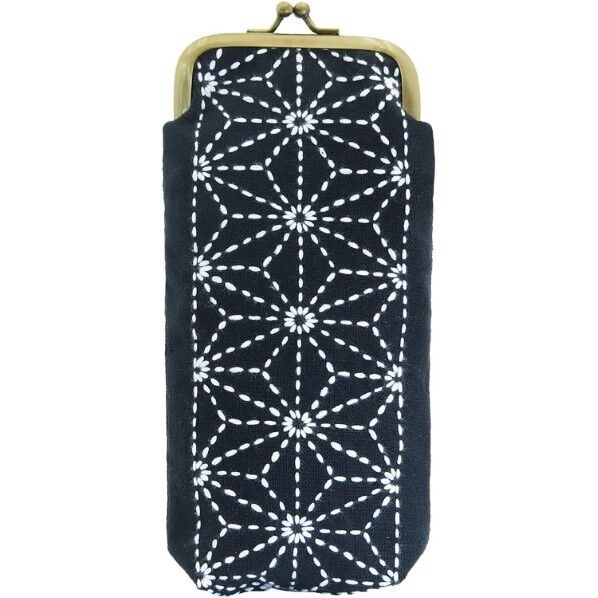 オリムパス製絲 刺し子キット がまぐちポーチ 麻の葉 SK307