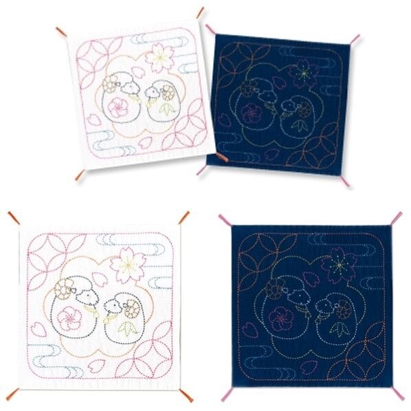 オリムパス製絲 花ふきんキット 未と七宝つなぎ SK-296