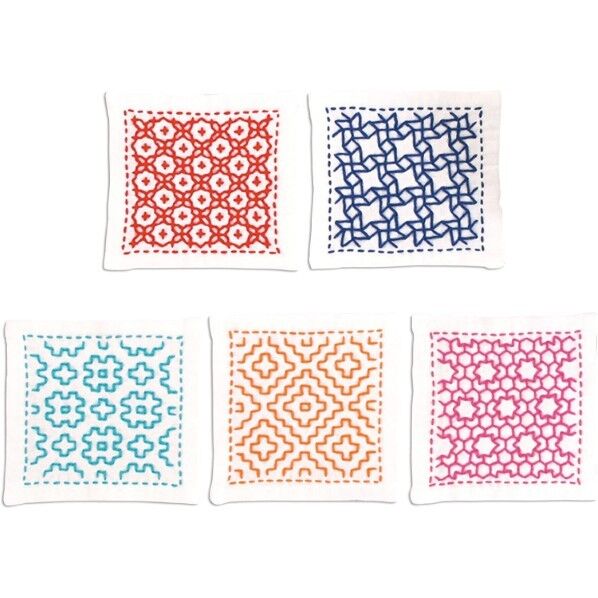 オリムパス製絲 刺し子キット 一目刺しのコースター SK-293