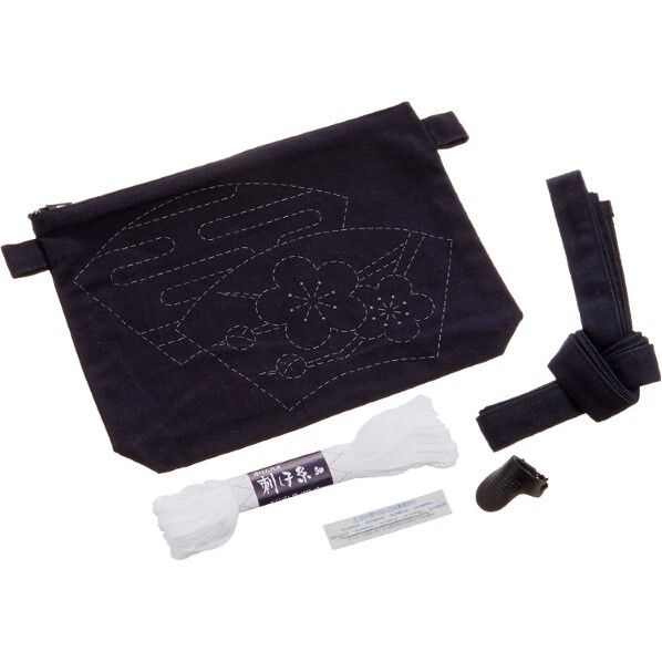 オリムパス ちくちく刺し子キット SK-288 ポシェット 梅と霞つなぎ