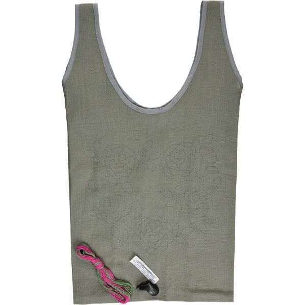 オリムパス ちくちく刺し子キット SK-286 サブバッグ ローズリース