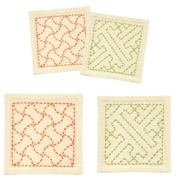 オリムパス製絲 刺し子キット/分銅つなぎ･紗綾形 265