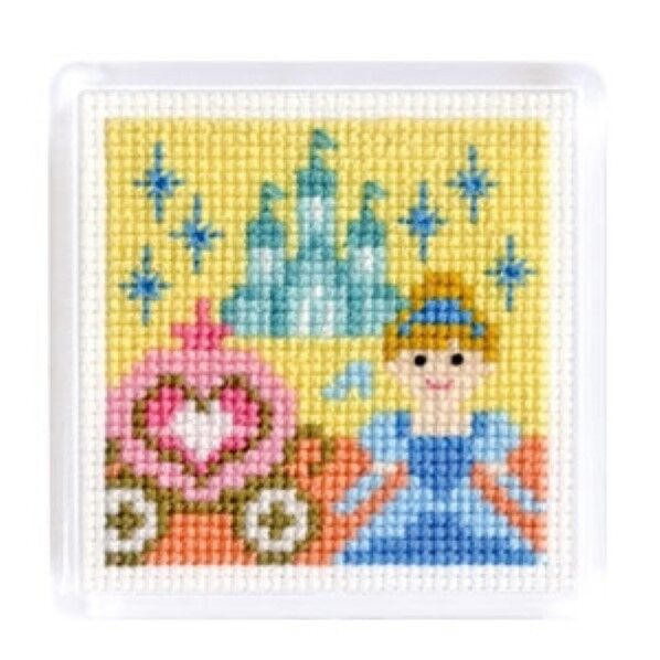 オリムパス製絲 クロスステッチ 刺しゅうキット ものがたりシリーズ マグネット 白 9059