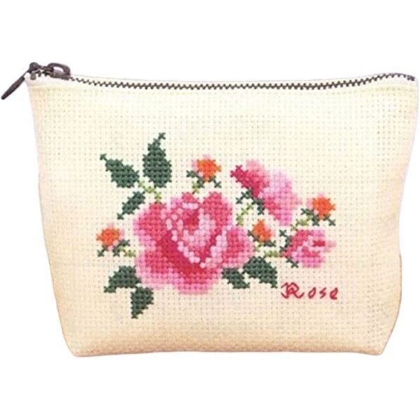 オリムパス クロス・ステッチししゅうキット フラワーエンブロイダリー ポーチ 9055・バラ