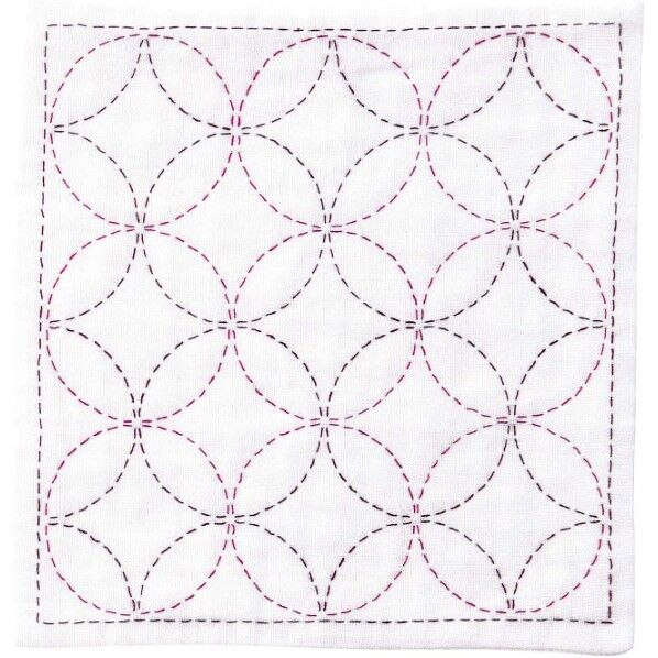 オリンパス 刺し子ハンカチ iine(イーネ) 七宝つなぎ