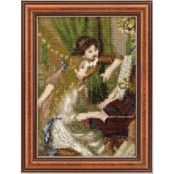 オリムパス クロスステッチ刺繍キット「ピアノに寄る少女たち」 ルノワール作