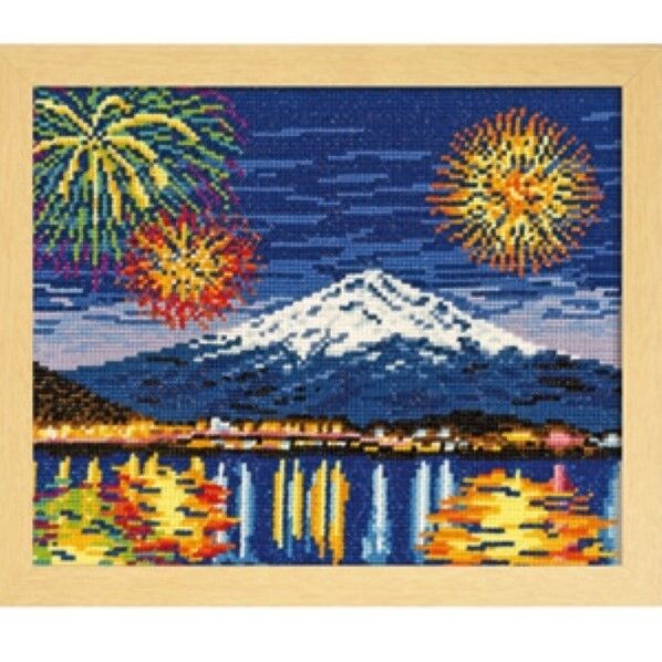 オリムパス製絲 クロスステッチ 刺しゅうキット 名所シリーズ ベージュ 7462