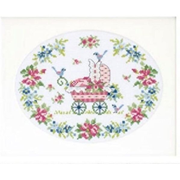 オリムパス製絲 オノエ･メグミ ししゅうキット フラワーシンフォニー ロゼット&ベビーカー 7433