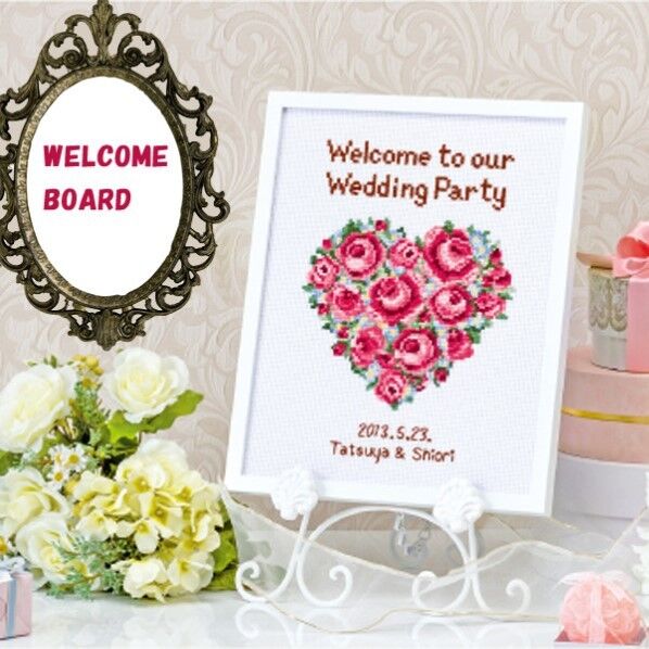 オリムパス製絲 クロスステッチ ししゅうキット ローズウェルカムボード 7430 スウィートローズ