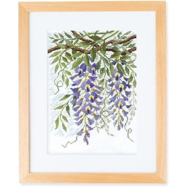 オリムパス製絲 クロスステッチ 刺しゅうキット 風に舞う華たち 白 7180