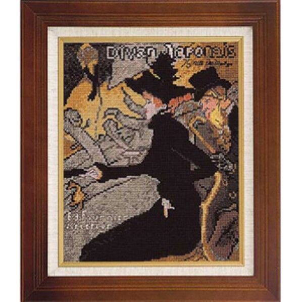 オリムパス製絲 クロスステッチ 刺しゅうキット アートギャラリー ロートレック作 キャメル 7032