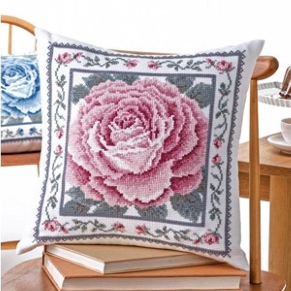 オリムパス製絲 クロスステッチ 刺しゅうキット 美しい花たち ベージュ 6057