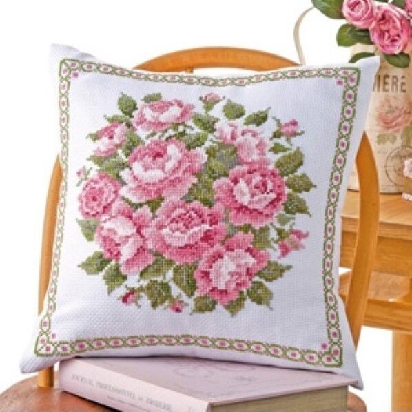 オリムパス製絲 クロスステッチ 刺しゅうキット 美しい花たち 白 6054