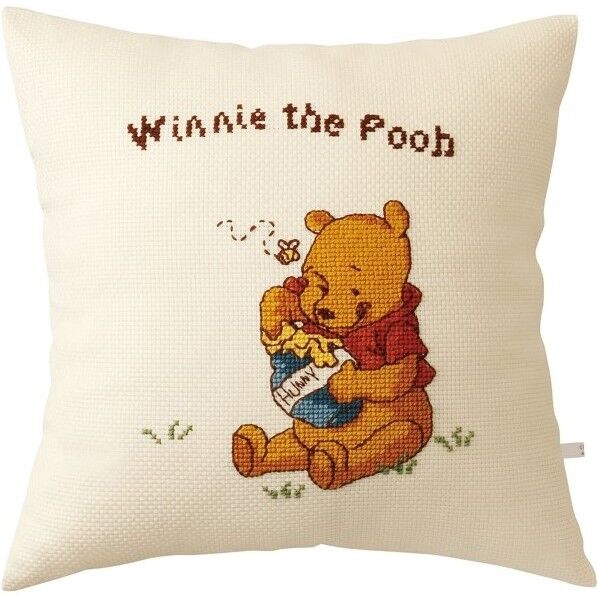 オリムパス製絲 クロスステッチ 刺しゅうキット ディズニー クッション ベージュ 6037