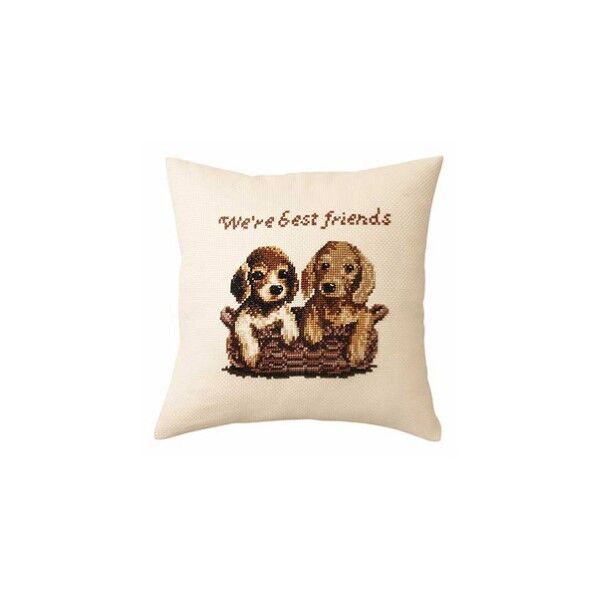 オリムパス製絲 クロスステッチ 刺しゅうキット DOGS&CATS ベージュ 6028