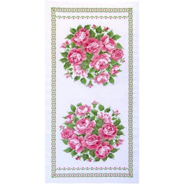 オリムパス製絲 クロスステッチ 刺しゅうキット 美しい花たち 白 1195