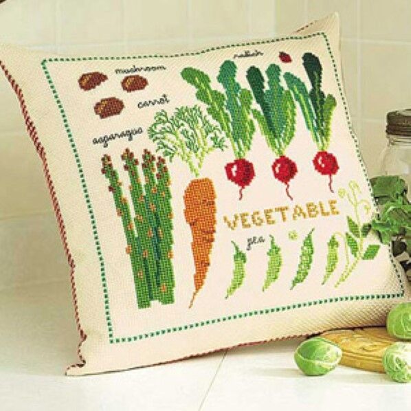 オリムパス製絲 クロスステッチ 刺しゅうキット クッション ベージュ 5970