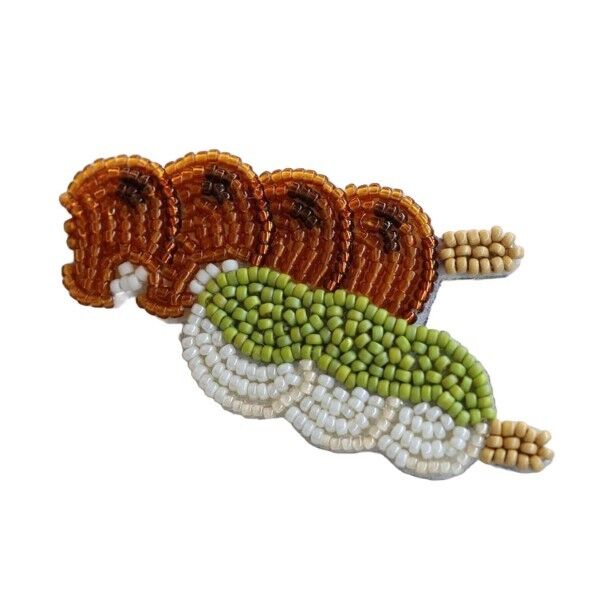 MIYUKI ビーズ刺しゅうで作る はらぺこブローチ ビーズキット