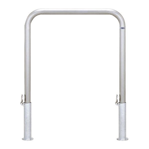 帝金バリカー 横型 φ42.7 ステンレス製 脱着式フタ付 横桟無 φ42.7 W70 H65 S80-P 1本