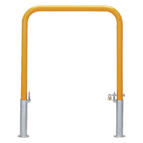 帝金バリカー 横型 Φ42.7 スチール製 脱着式鍵付 横桟無