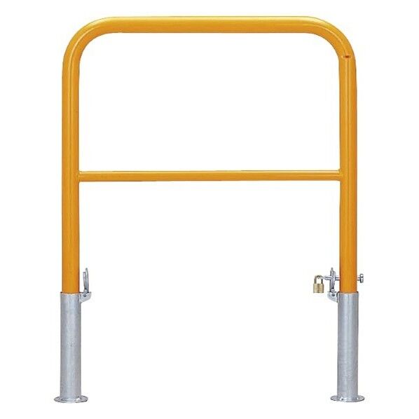 帝金バリカー 横型 Φ42.7 スチール製 脱着式鍵付 横桟付