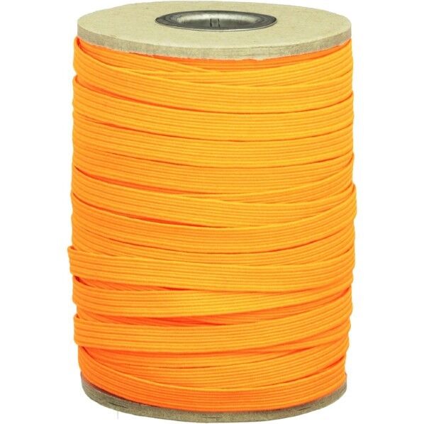 金天馬 ネオンカラーゴム 平ゴム 6mm巾×50m巻 ボビン巻 OR