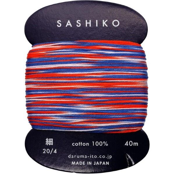 横田 DARUMA 刺し子糸(細) col.401 40mカード巻