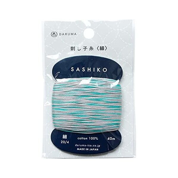 横田 DARUMA 刺し子糸(細) col.301 40mカード巻