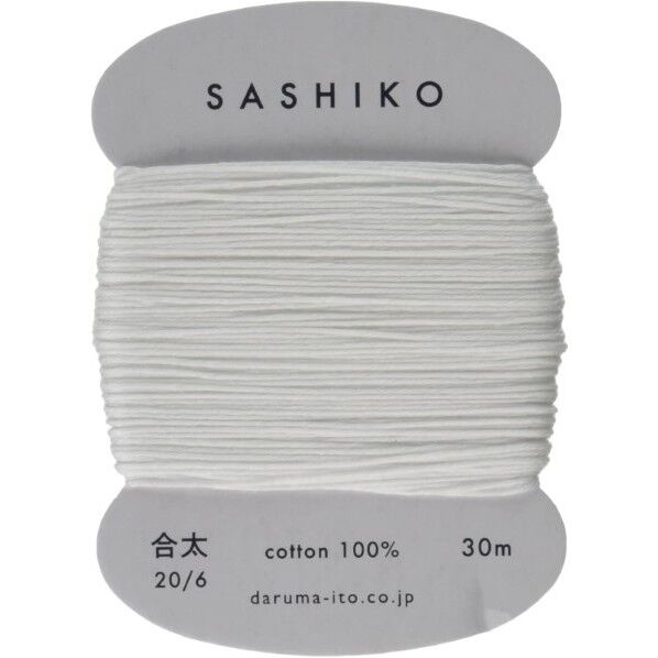 ダルマ 刺し子糸 〈合太〉 カード巻き Col.201 30m 10-201