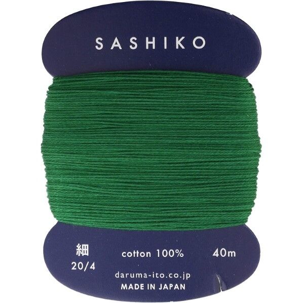 横田 ダルマ 刺し子糸 〈細〉 カード巻き Col.208 40m