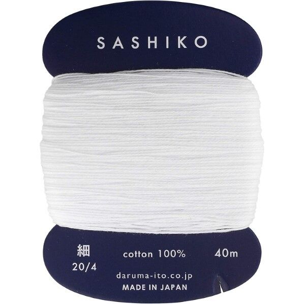 横田 ダルマ 刺し子糸 〈細〉 カード巻き Col.201 40m