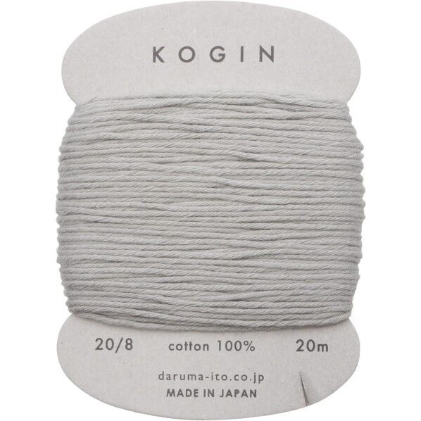 ダルマ(DARUMA) こぎん糸 カード巻 約 20m COL.10 銀ねず 01-2420