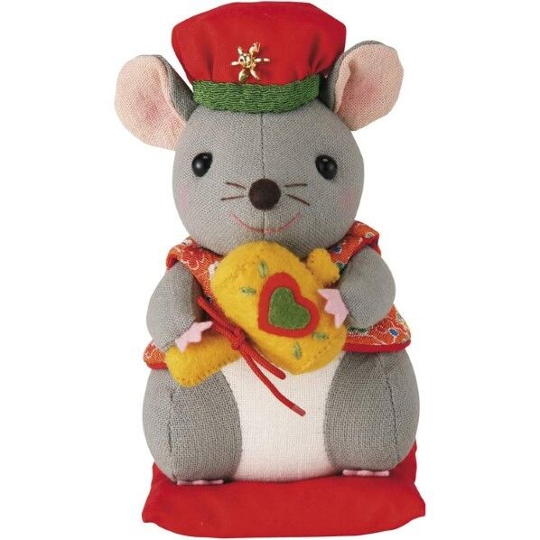 オリムパス製絲 干支ぬいぐるみキット ねずみの大黒様 手作りキット PA-786