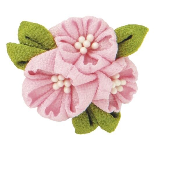 オリムパス製絲 はじめてのつまみ細工 キット さくらのブローチ H6×W6×D2.5cm