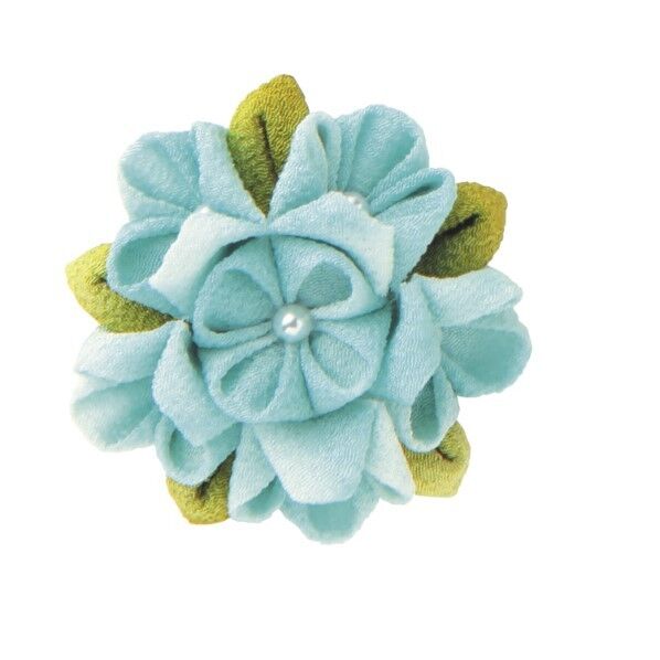 オリムパス製絲 はじめてのつまみ細工 キット あじさいのブローチ H5.5×W5.5×D2.5cm