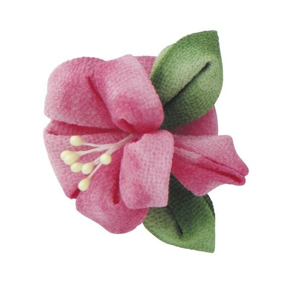 オリムパス製絲 はじめてのつまみ細工 キット ハイビスカスのブローチ H6×W6.5×D3cm